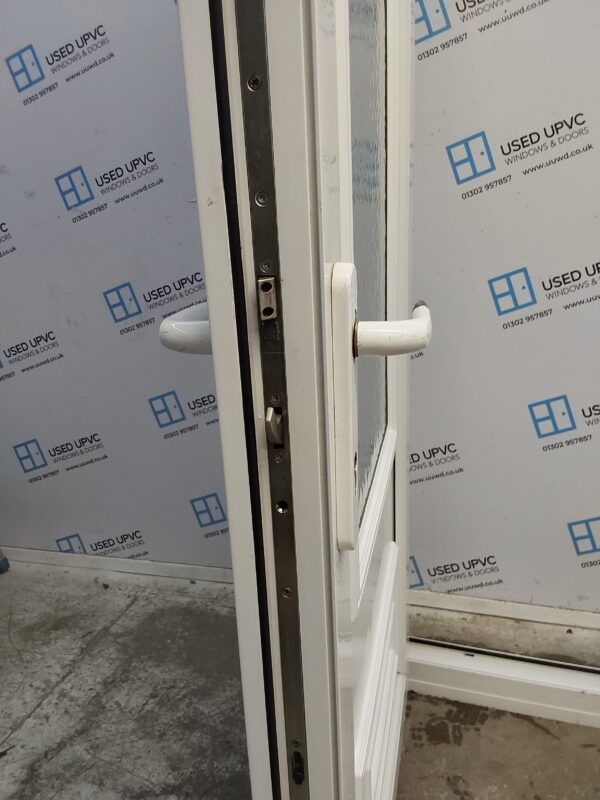 Used White Upvc Back Door 930mm x 2050mm (Reduce To 910mm) 0599 - Image 5