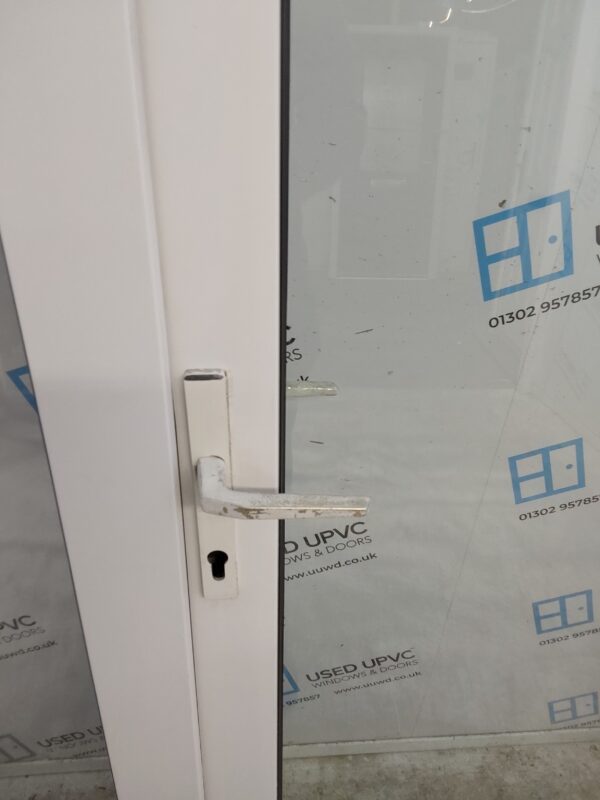 Used White Upvc Full Glass Door And Side Panel 1480mm x 2290mm DS004 - Image 13