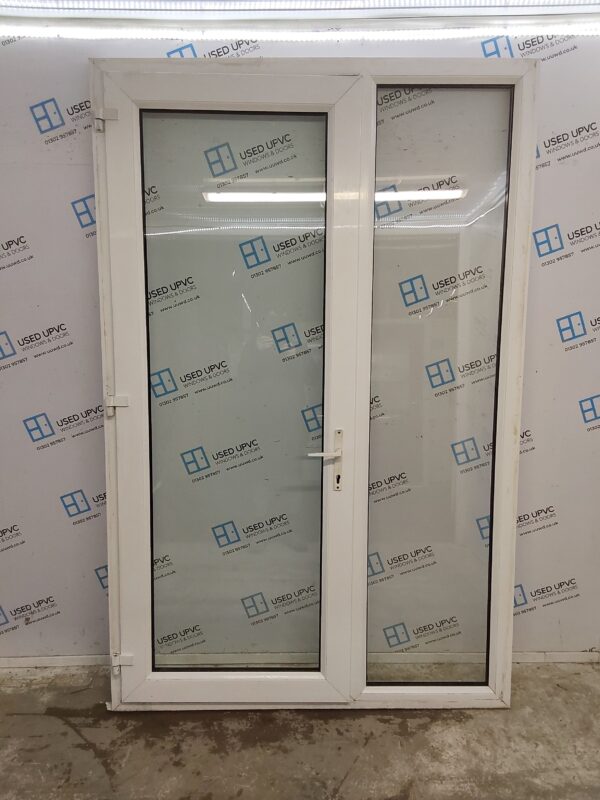 Used White Upvc Full Glass Door And Side Panel 1480mm x 2290mm DS004 - Image 2