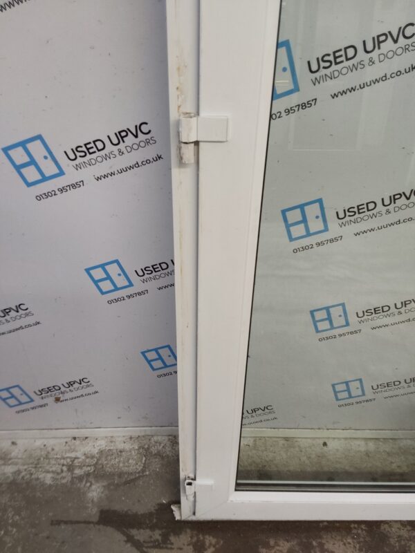Used White Upvc Full Glass Door And Side Panel 1480mm x 2290mm DS004 - Image 7