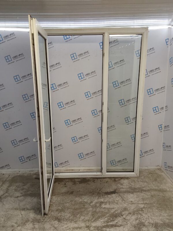Used White Upvc Full Glass Door And Side Panel 1480mm x 2290mm DS004 - Image 3