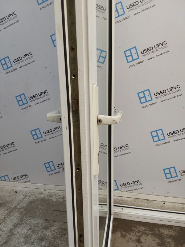 Used White Upvc Full Glass Door And Side Panel 1480mm x 2290mm DS004 - Image 5