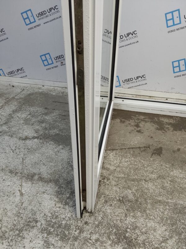 Used White Upvc Full Glass Door And Side Panel 1480mm x 2290mm DS004 - Image 6