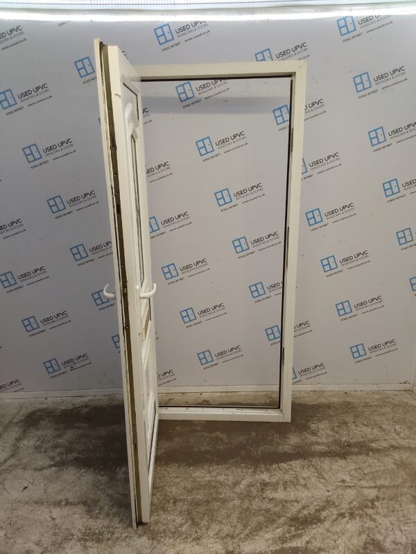 Used White Upvc Front Door 930mm x 2040mm (Reduce To 910mm) 0764 - Image 3