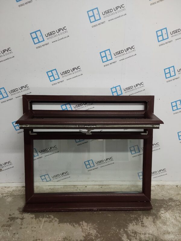 Used Rosewood Upvc Window 1185mm x 1040mm LW0122 - Image 2