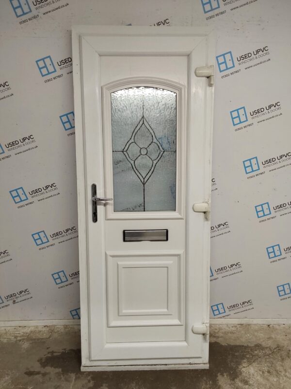Used White Upvc Front Door 795mm x 2040mm 0544 - Image 2