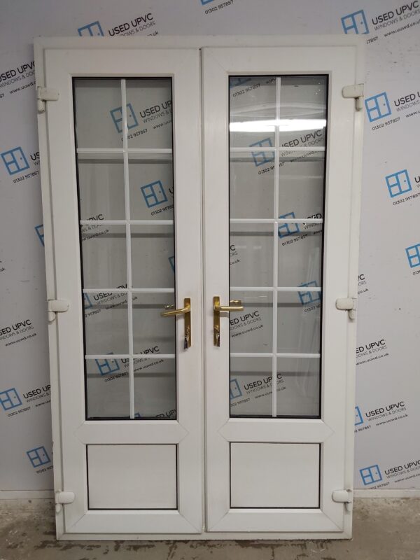 Used White Upvc French Doors 1300mm x 2015mm EA3