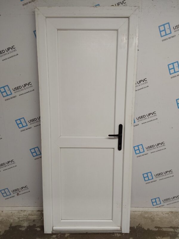 Used White Upvc Back Door 820mm x 2010mm 0672