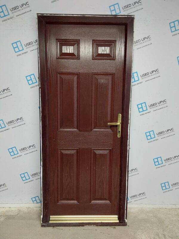 Used Rosewood Composite Back Door 900mm x 2090mm 0672