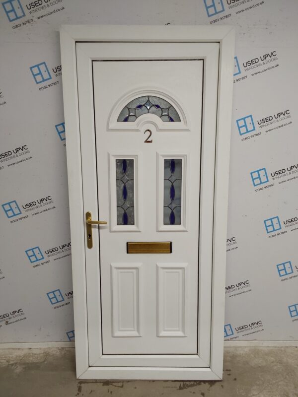 Used White Upvc Front Door 900mm x 2035mm 0622