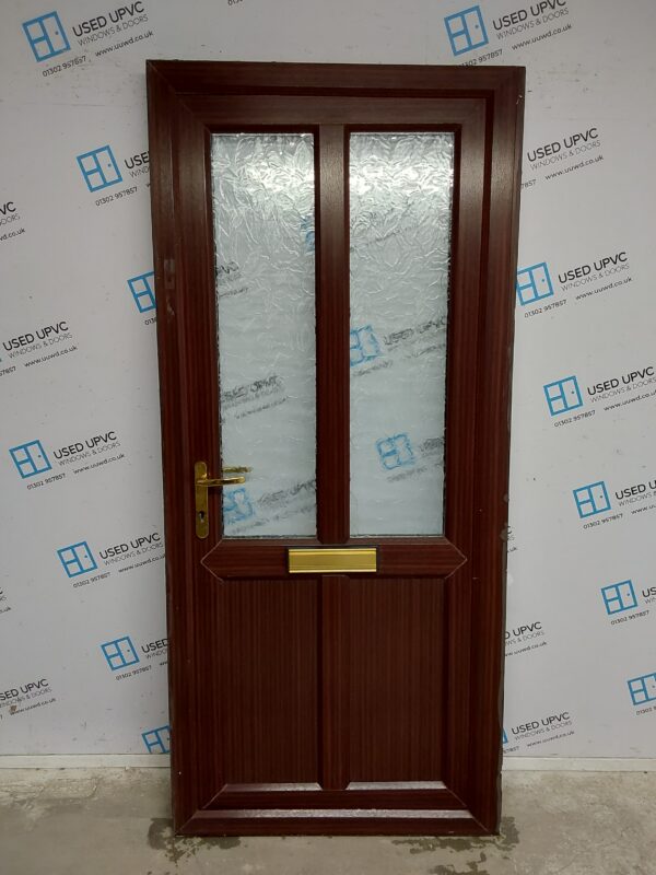 Used Woodgrain Upvc Front Door 925mm x 2055mm (Reduce To 905mm) 0491