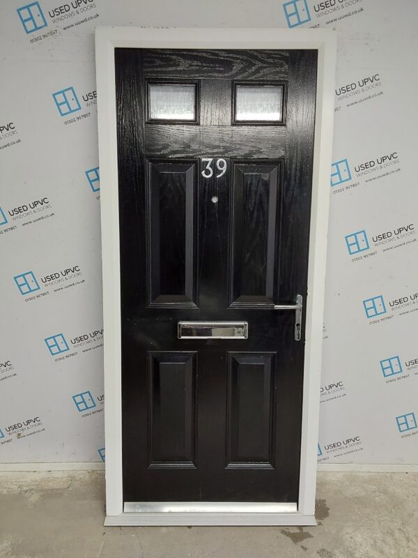 Used Black Composite Front Door 945mm x 2085mm 0456