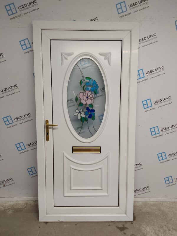 Used White Upvc Front Door 1000mm x 2020mm 0713
