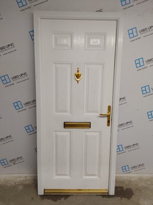 Used White Composite Front Door 910mm x 2030mm 0552