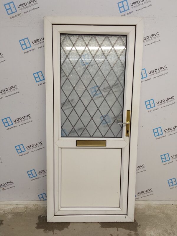 Used White Upvc Front Door 915mm x 2050mm 0106