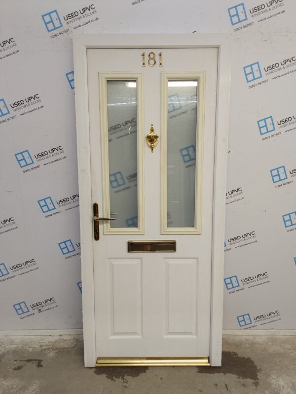 Used White Composite Front Door 890mm x 2050mm 0101