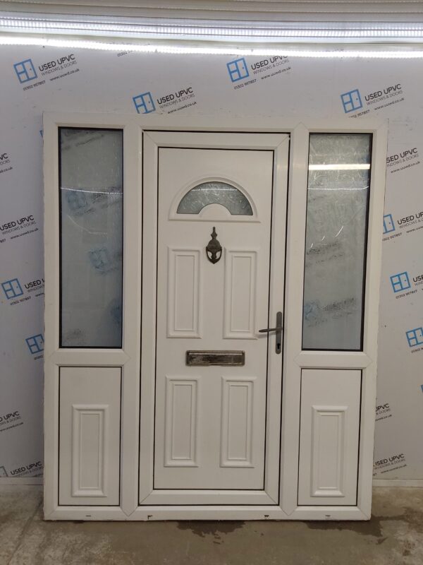 Used White Upvc Front Door And Side Panels 1700mm x 2065mm DS015