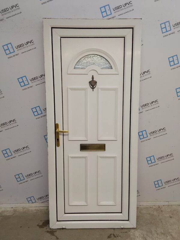 Used White Upvc Front Door 905mm x 2075mm 0781