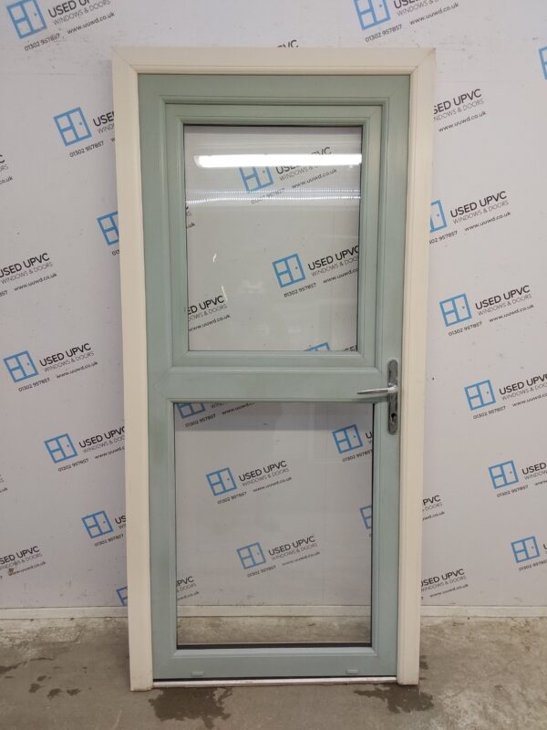 Used Duck Egg Blue Upvc Stable Door 960mm x 2030mm 0637