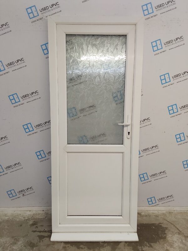 Used White Upvc Back Door 855mm x 2090mm 0027