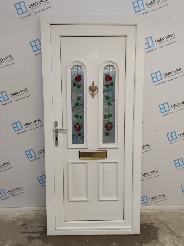 Used White Upvc Front Door 925mm x 2075mm 0039