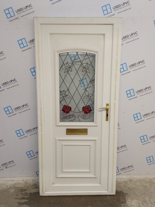 Used White Upvc Front Door 940mm x 2070mm 0583