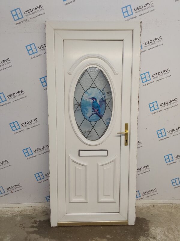 Used White Upvc Front Door 905mm x 2065mm 0136
