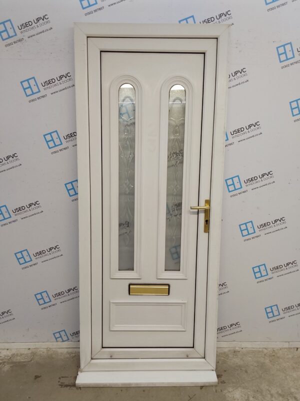 Used White Upvc Front Door 880mm x 2150mm 0627