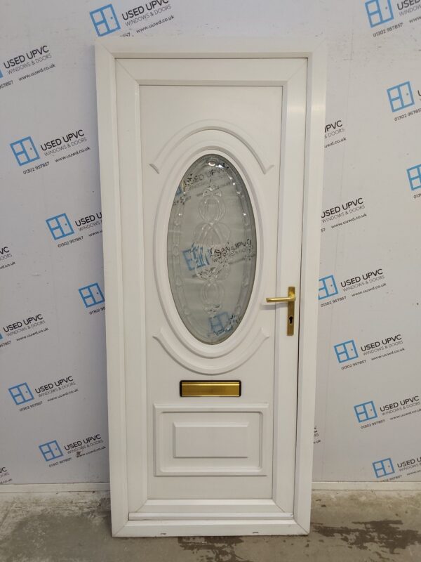 Used White Upvc Front Door 870mm x 2045mm 0458