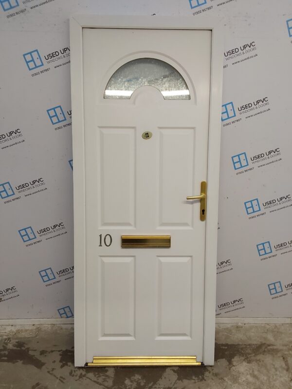 Used White Upvc Front Door 860mm x 2065mm 0120