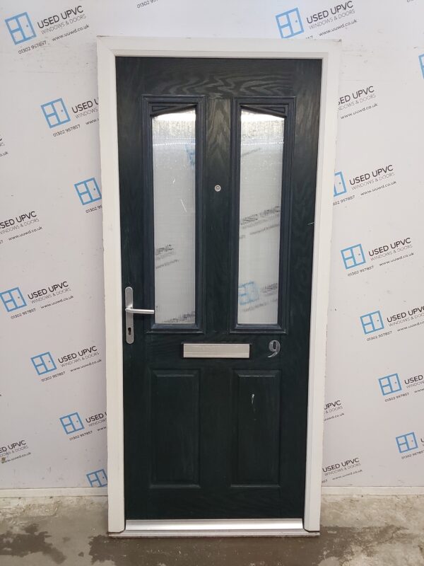 Used Dark Green Composite Front Door 935mm x 2085mm 0037