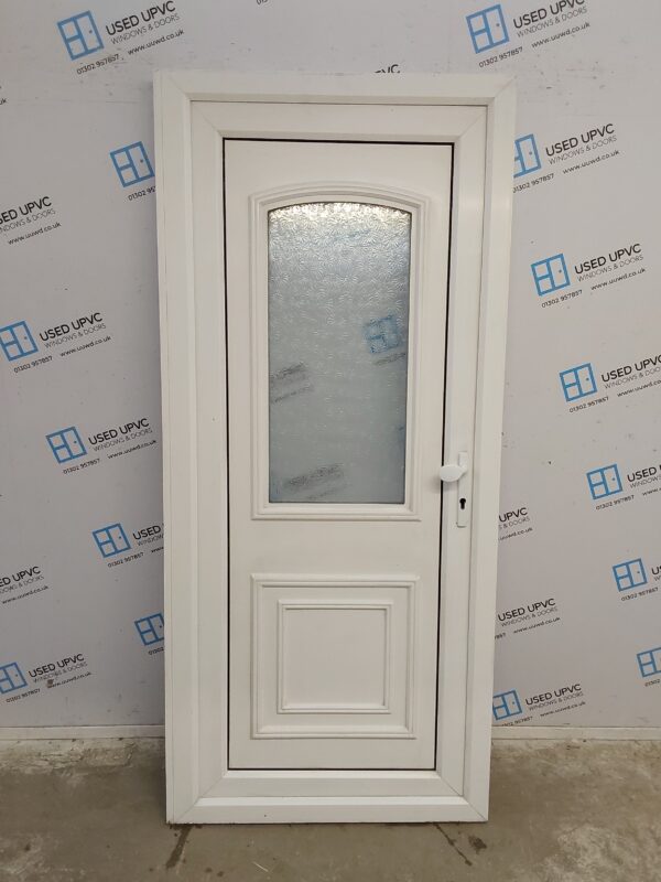 Used White Upvc Back Door 920mm x 2040mm (Reduce To 900mm) 0637
