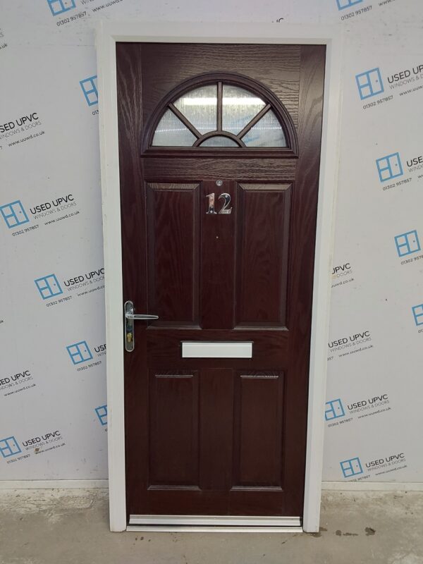 Used Brown Composite Front Door 895mm x 2035mm 0755