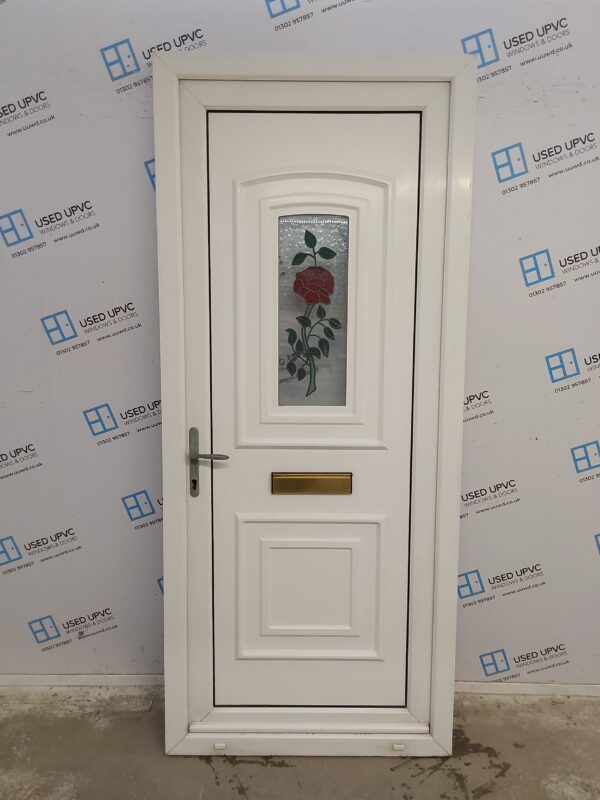Used White Upvc Front Door 915mm x 2130mm 0035