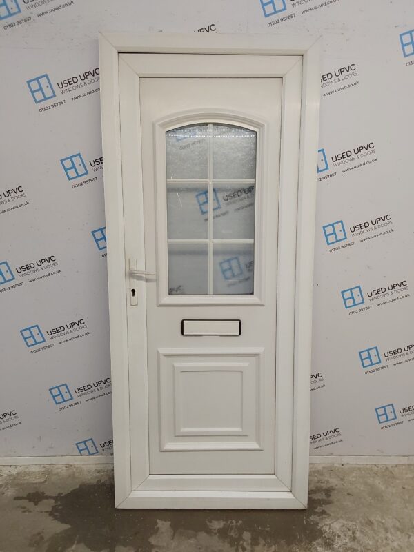 Used White Upvc Front Door 870mm x 2020mm C7D004