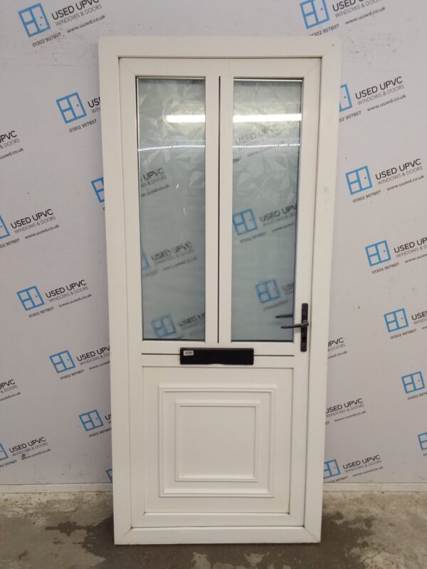Used White Upvc Front Door 895mm x 2065mm C7D007