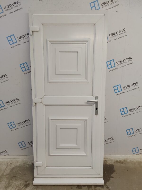 Used White Upvc Back Door (Outwards Opening) 840mm x 1950mm 0612