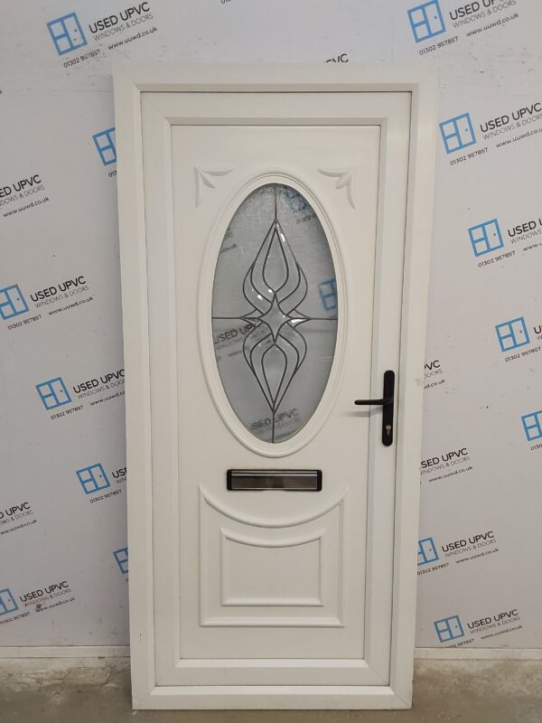 Used White Upvc Front Door 925mm x 2020mm 0830