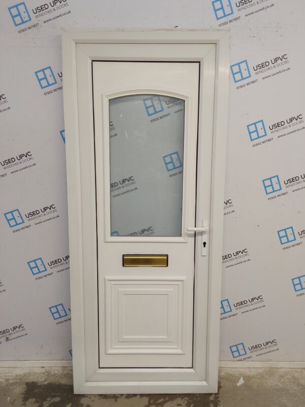 Used White Upvc Front Door 855mm x 2035mm 0591