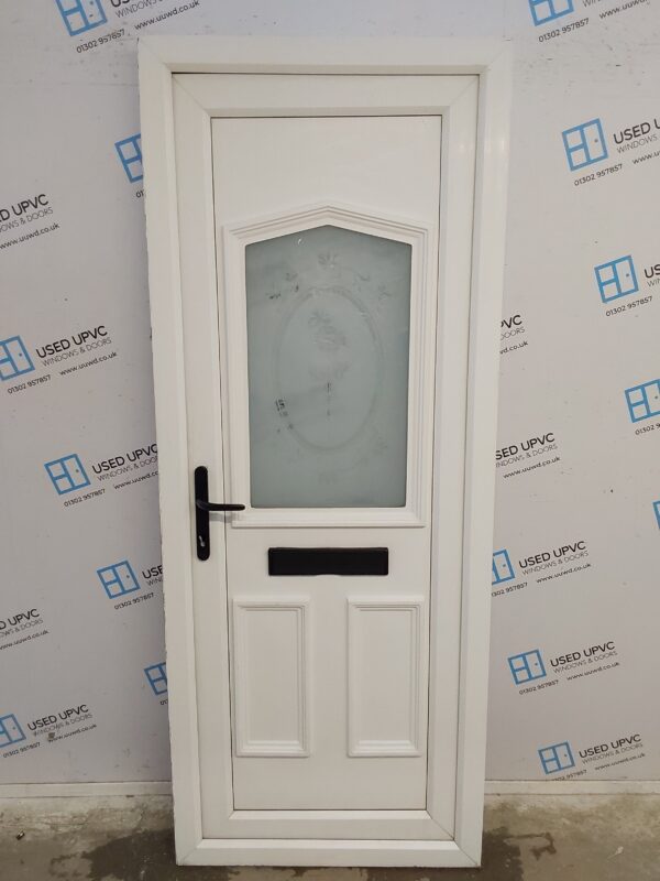 Used White Upvc Front Door 815mm x 2045mm 0286