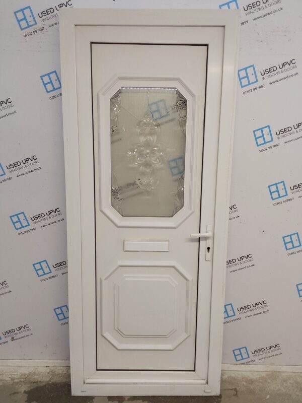 Used White Upvc Front Door 890mm x 2140mm 0210