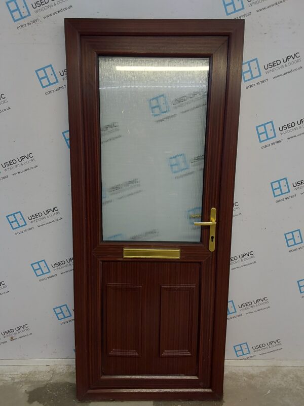 Used Woodgrain Upvc Front Door 855mm x 2065mm 0099