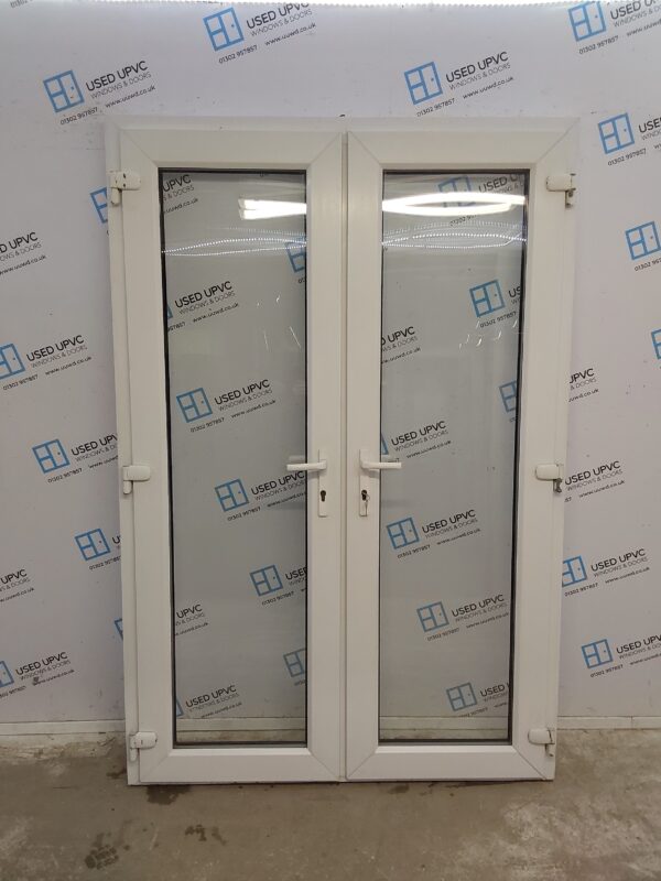 Used White Upvc French Doors 1370mm x 2050mm EA1