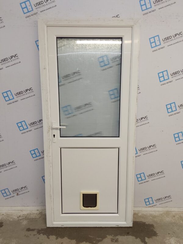 Used White Upvc Back Door 895mm x 2025mm 0313