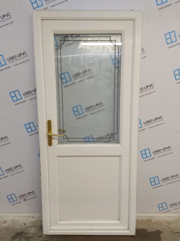 Used White Upvc Back Door 905mm x 2040mm 0120