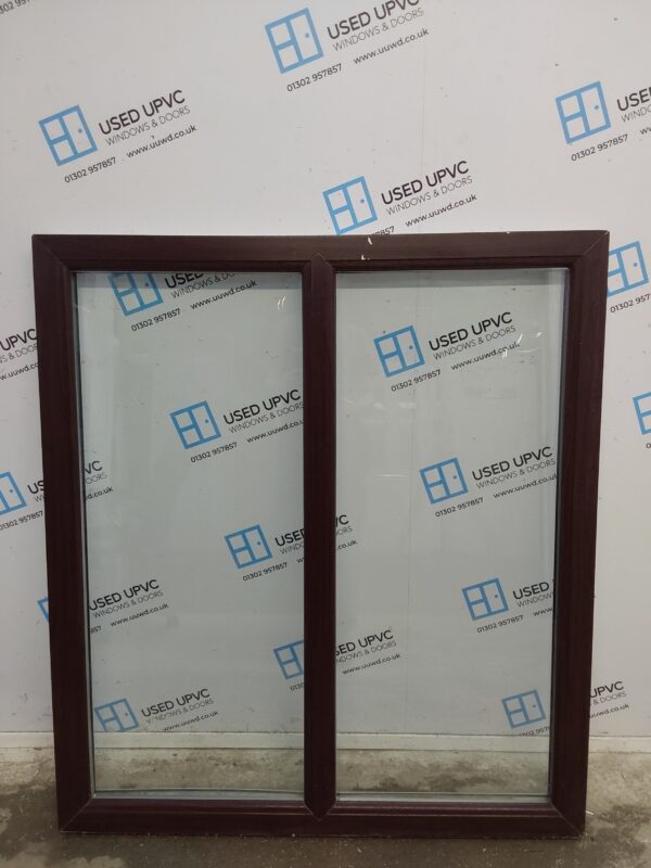 Used Rosewood Upvc Window 1175mm x 1310mm LW0098