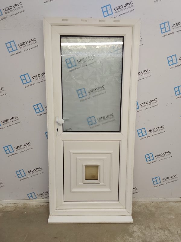 Used White Upvc Back Door 910mm x 2070mm 0125
