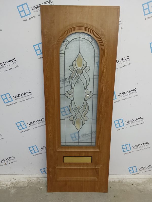 Used Oak Upvc Front Door Panel 660mm x 1850mm x 28mm UFDP0020