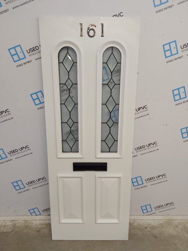 Used White Upvc Front Door Panel 651mm x 1733mm x 28mm UFDP0021