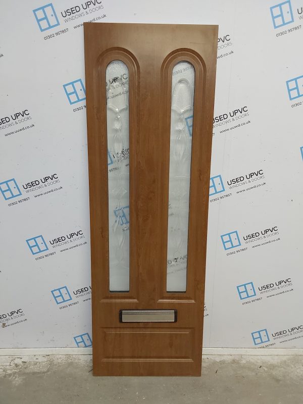 Used Oak Upvc Front Door Panel 597mm x 1791mm x 28mm UFDP0024